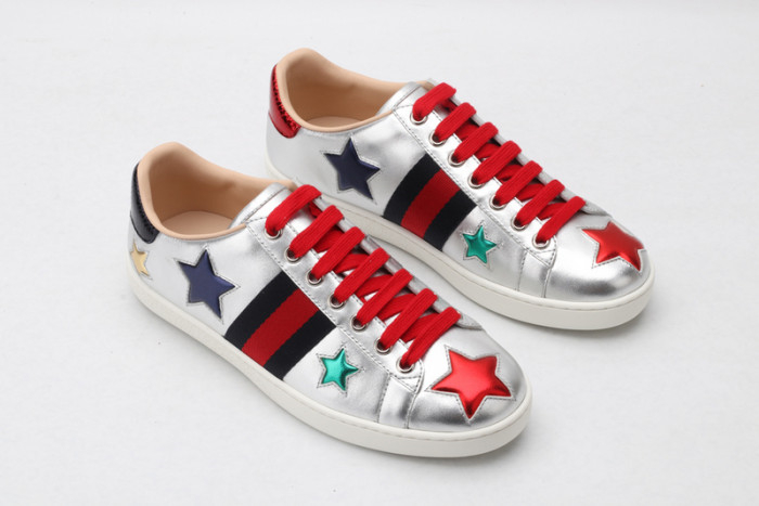 Gucci Ace 3D Star Web Stripe  Color Low-Top Casual Sneakers - KAIROO