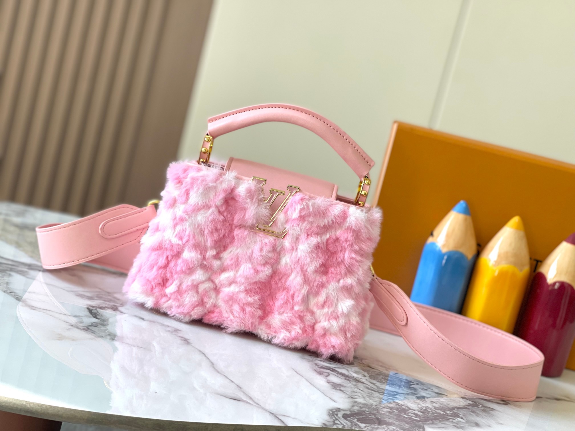 Louis Vuitton LV  Capucines Shearling - KAIROO