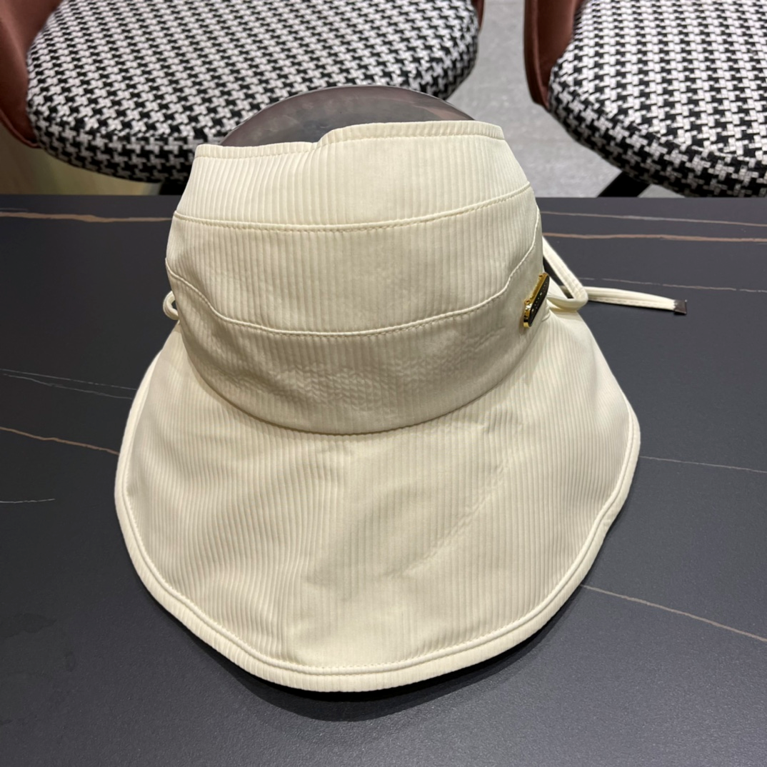 Miu Miu Metal Tag Open-Top Drawstring UV Protection Bucket Hat - KAIROO