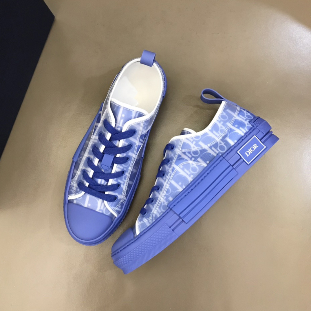 Dior B23 Lavender/Violet Oblique Transparent Layered Low-Top Sneakers - KAIROO