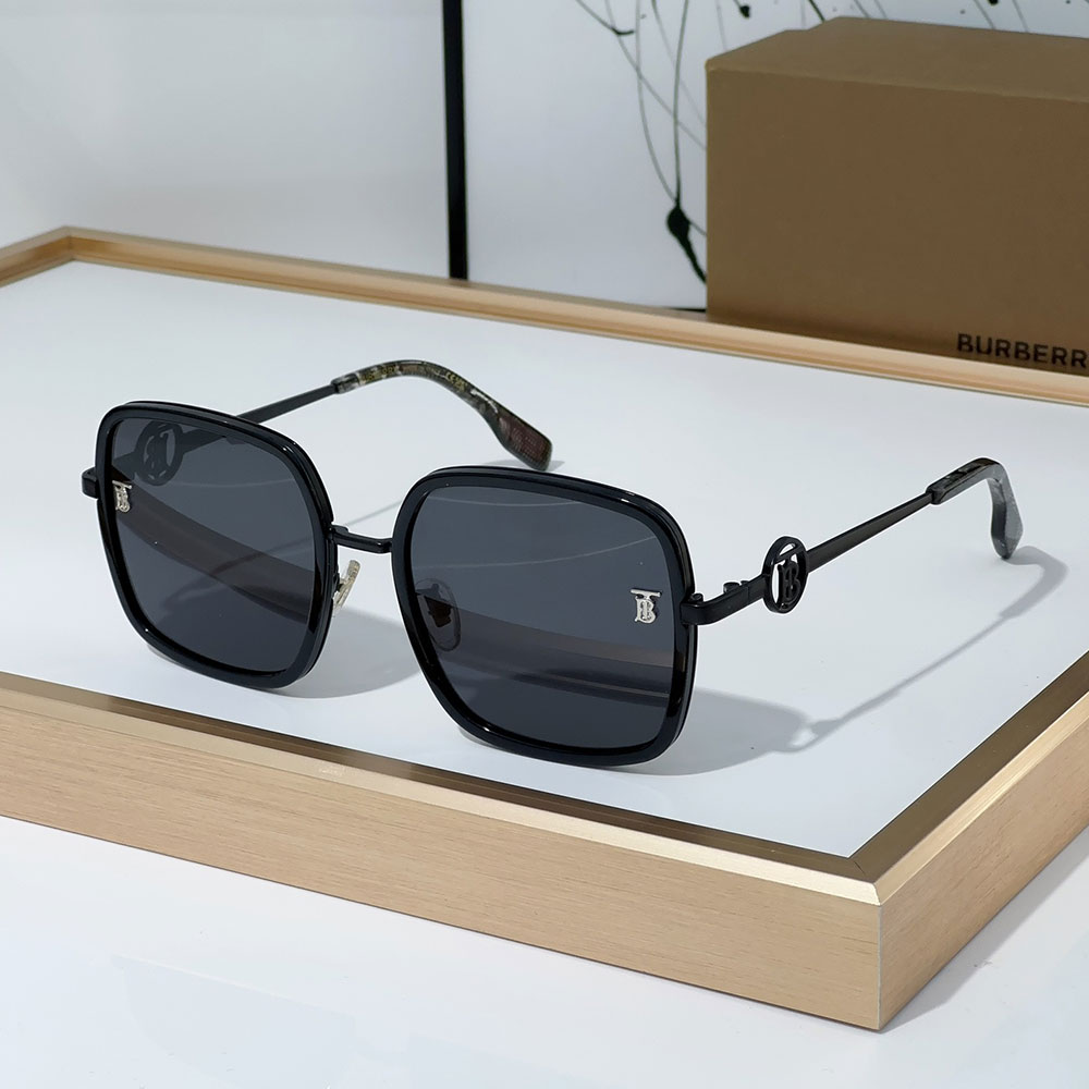 Buberry  Slim Hollowed out Logo on Mirror legs Sunglasses Top quality - KAIROO