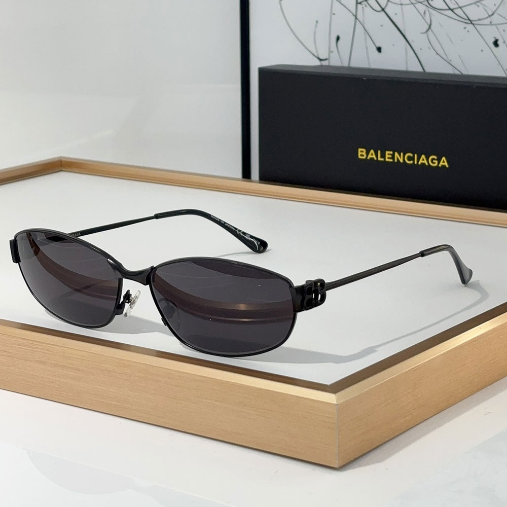 Balenciaga Dynasty Oval Metal sunglasses Top quality - KAIROO