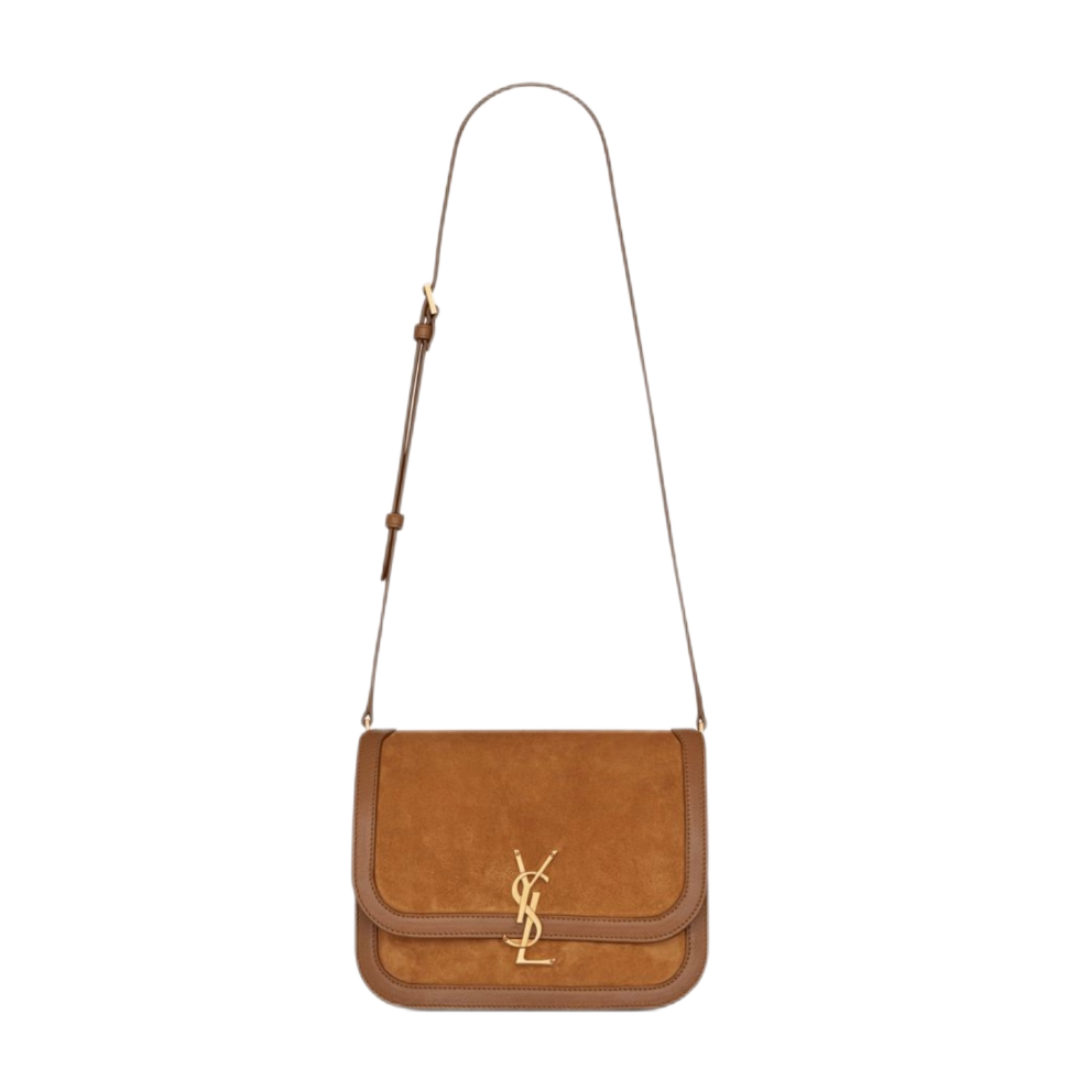 Saint Laurent Solferino Small Satchel In Suede And Leather - KAIROO