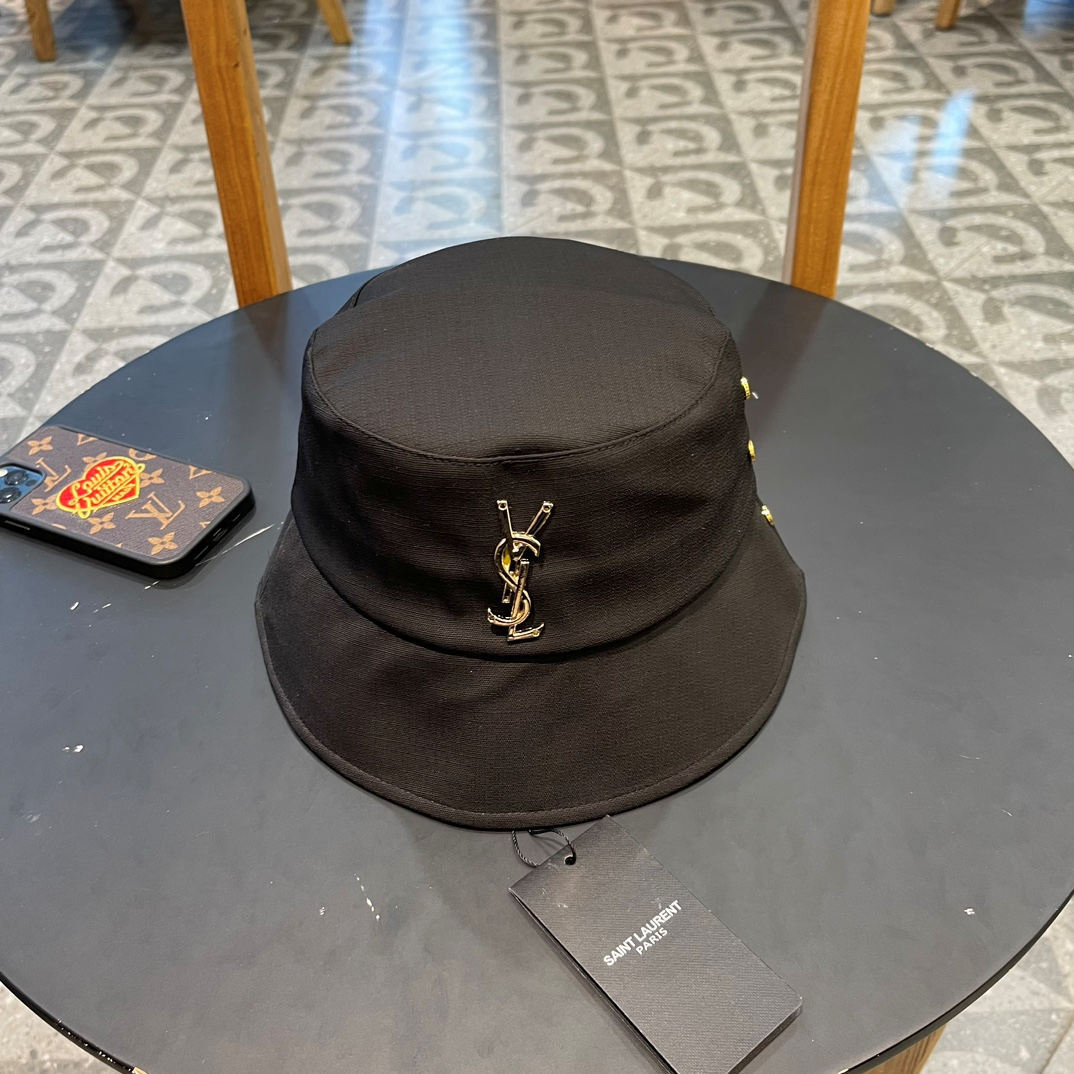 Saint Laurent YSL Monogram Bucket Hat - KAIROO