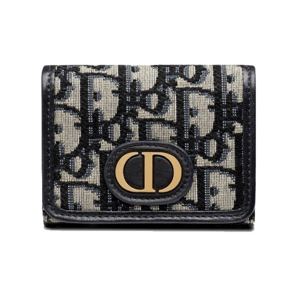 Dior 30 Montaigne Oblique Canvas Compact Tri-fold Wallet - KAIROO