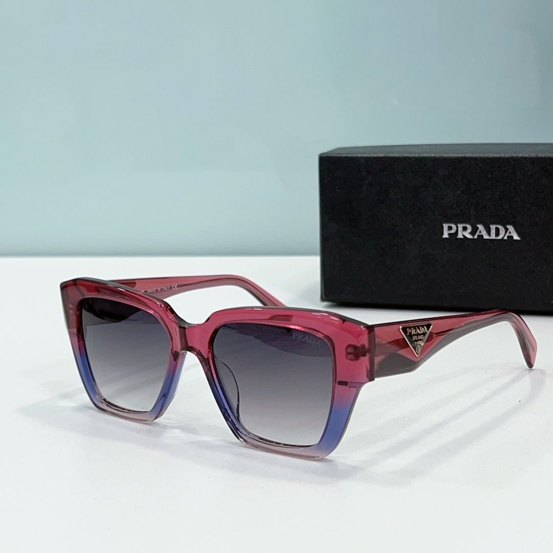 Prada Triangle Logo Gradient Irregular Frame Sunglasses Top quality - KAIROO