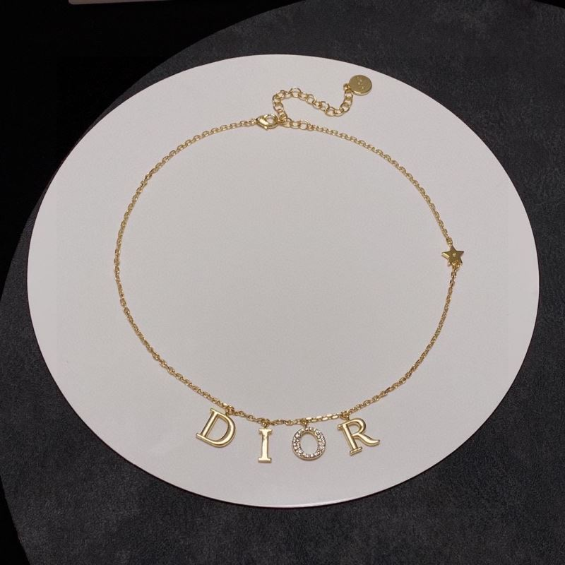 Dior Dior Crystal Letter and Star Necklace in Gold-Finish Metal - KAIROO