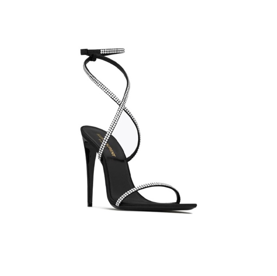Saint Laurent YSL Logo Heel Slingbacks - KAIROO