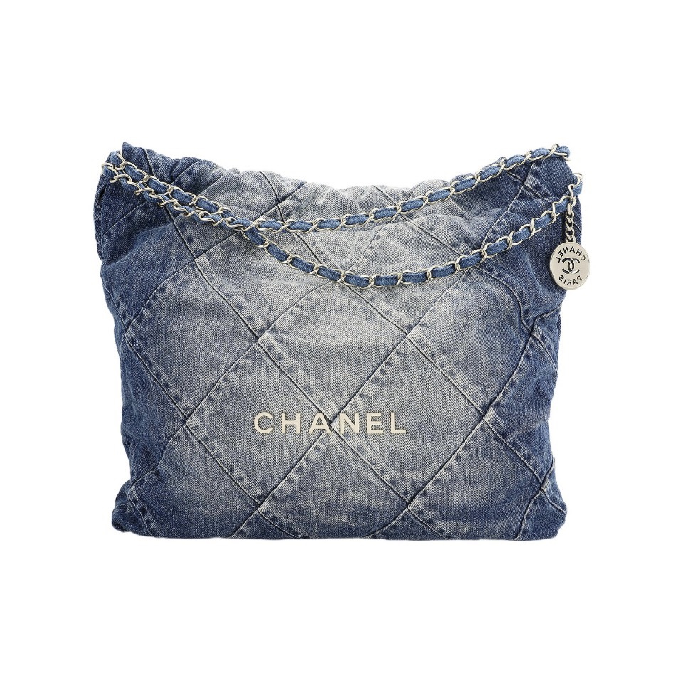 Chanel 22 Large Handbag (Denim) - KAIROO