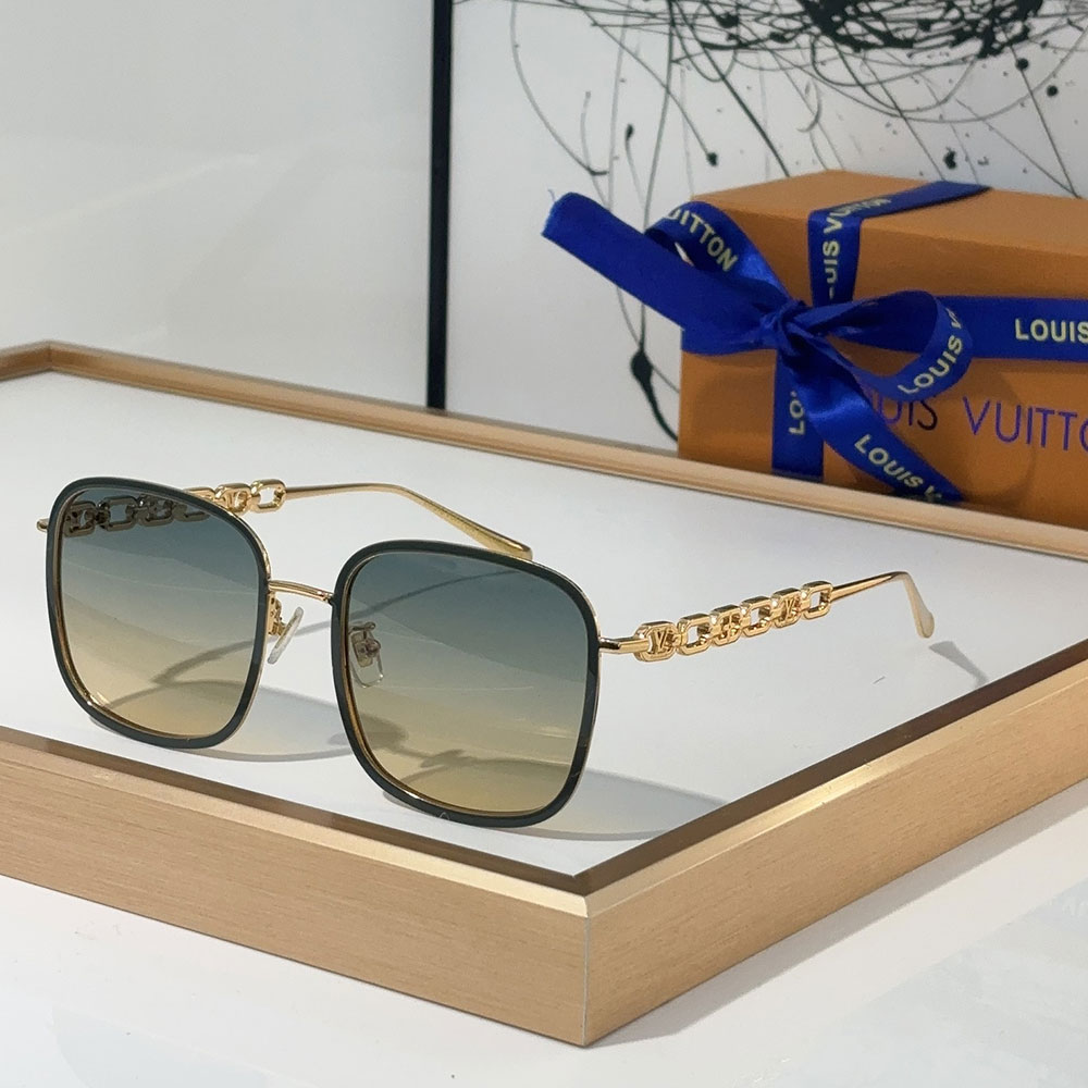 Louis Vuitton LV Mirror Leg Hollowed Out Logo  sunglasses Top quality - KAIROO