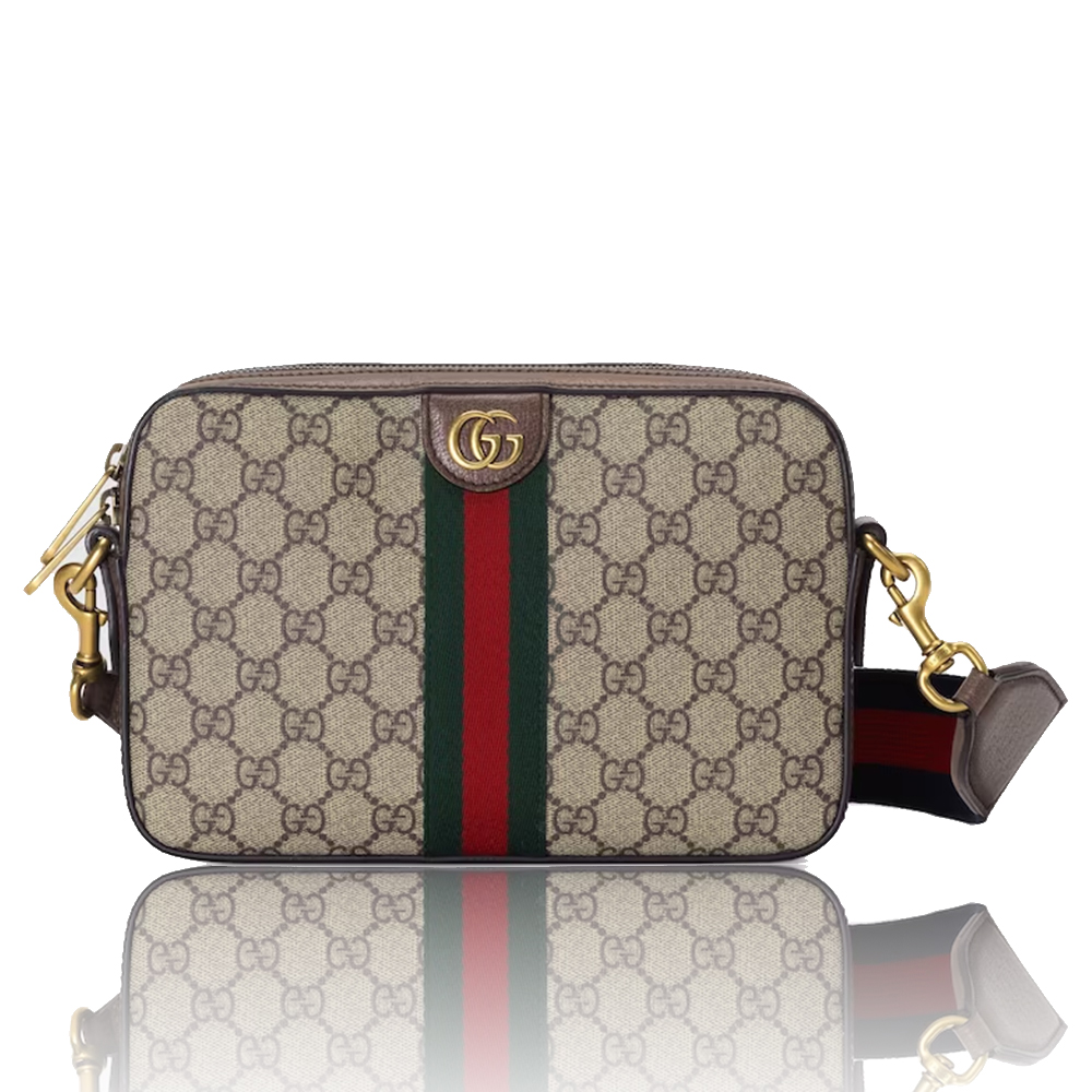 GUCCI Ophidia Small GG Canvas Web Stripe Crossbody Bag - KAIROO