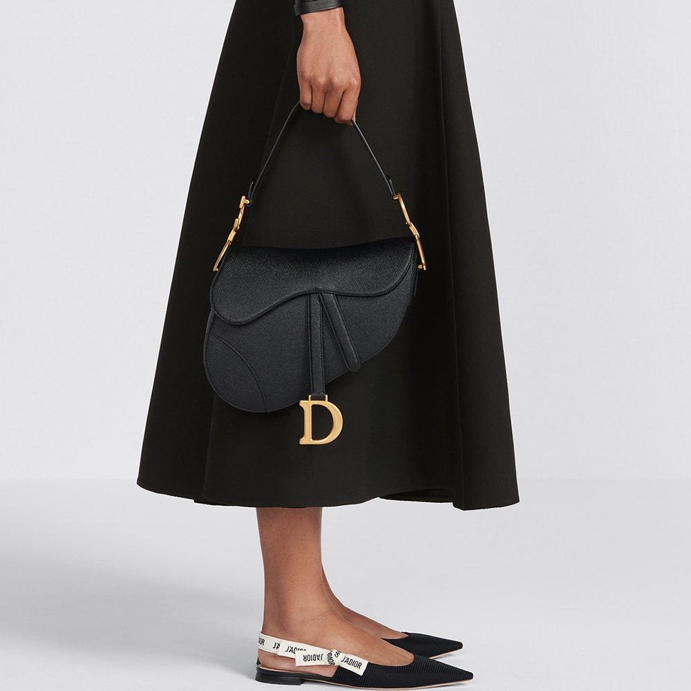 Dior Mini&Small Saddle Grained Calfskin Gold D Charm Shoulder Crossbody Bag/ Multicolor - KAIROO