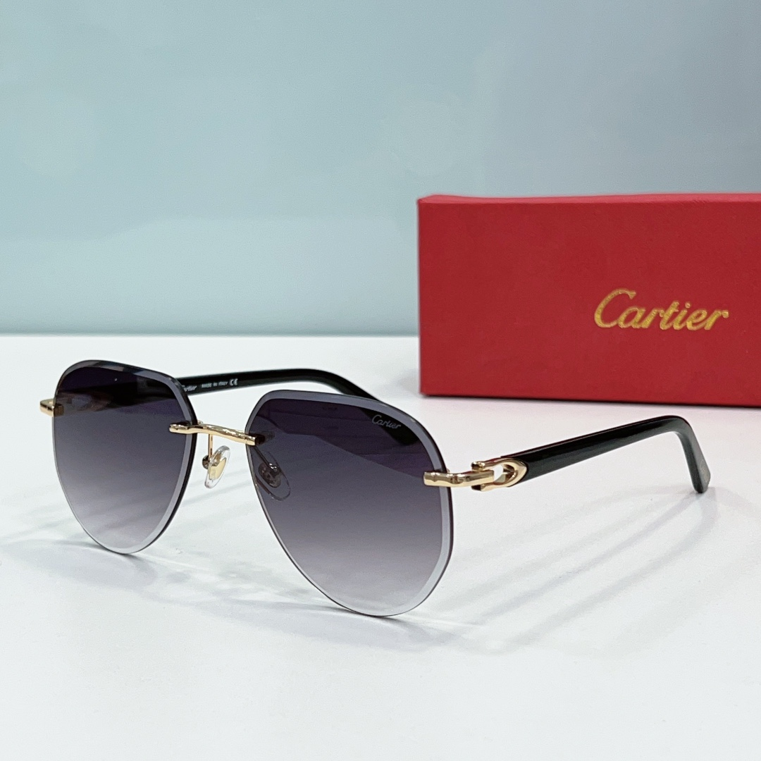 Cartier  Metal Leg Rimless sunglasses Top quality - KAIROO