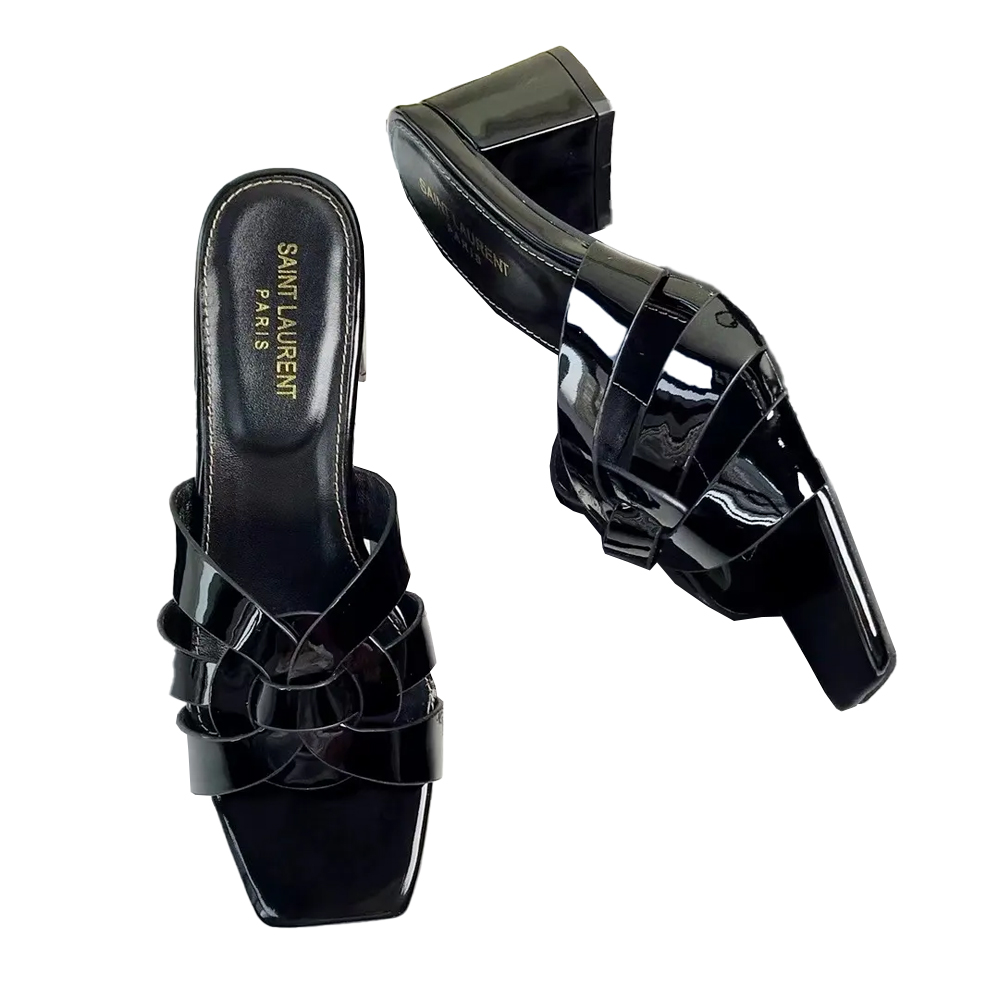 Saint Laurent Tribute Heeled Mules - KAIROO