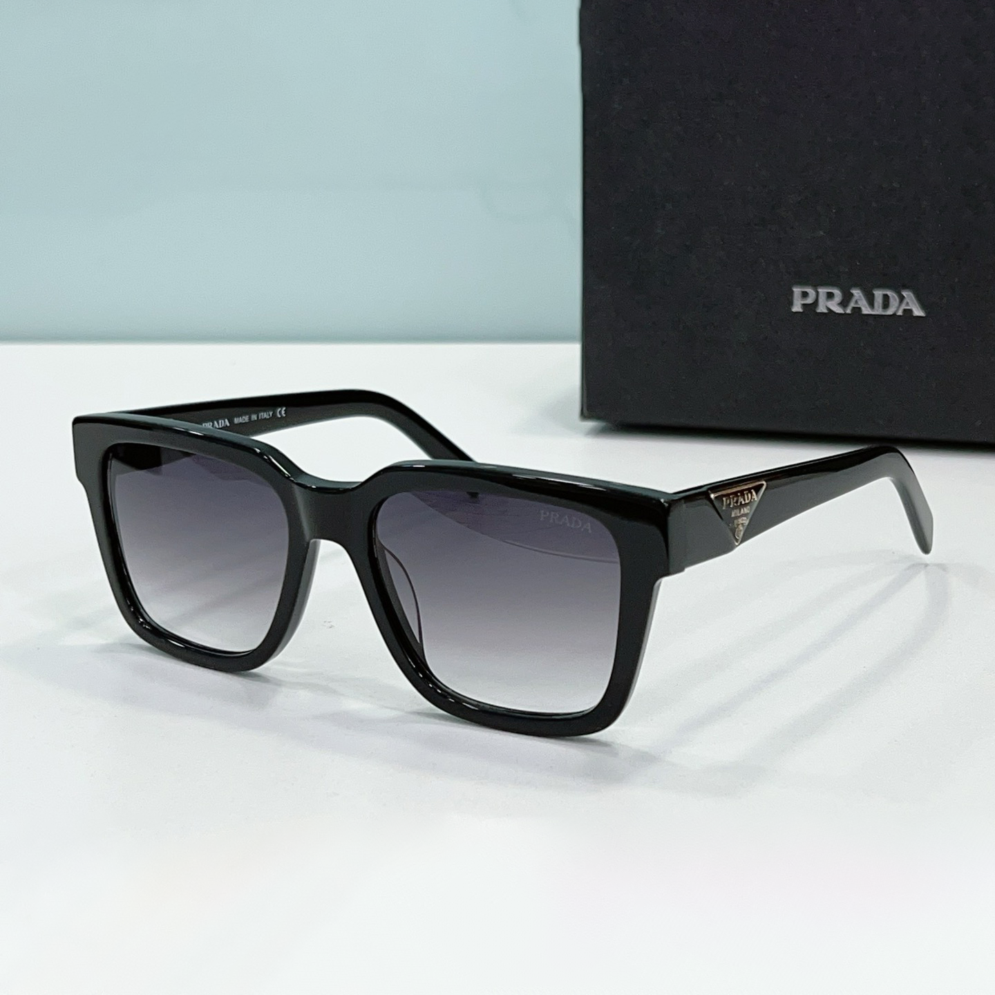 Prada Triangle Logo Two-Tone Geometric Frame Sunglasses Top quality - KAIROO