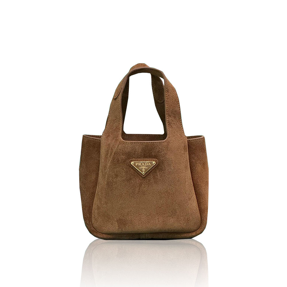 Prada Suede Leather Mini Square Top Handle Tote Bag /10A - KAIROO