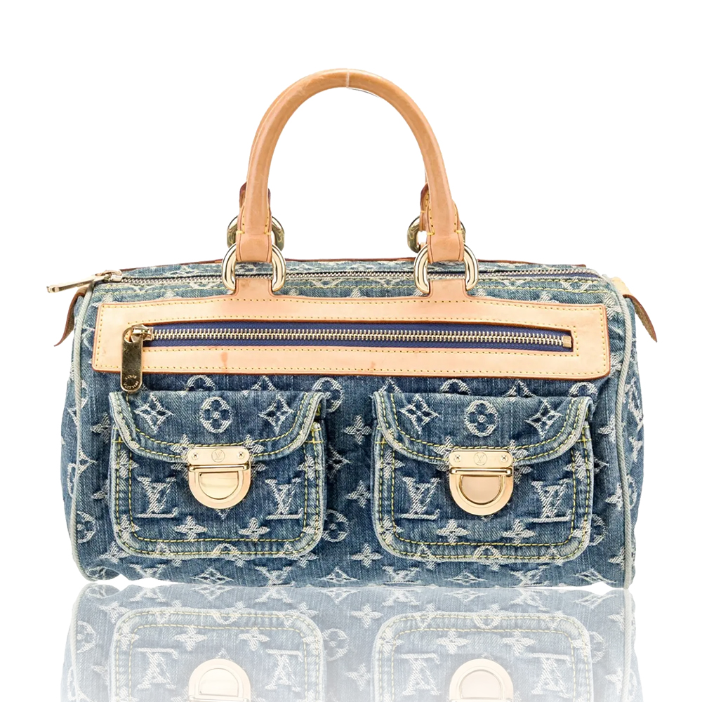 Louis Vuitton LV  Monogram Denim Speedy Bandoulière 30 - KAIROO
