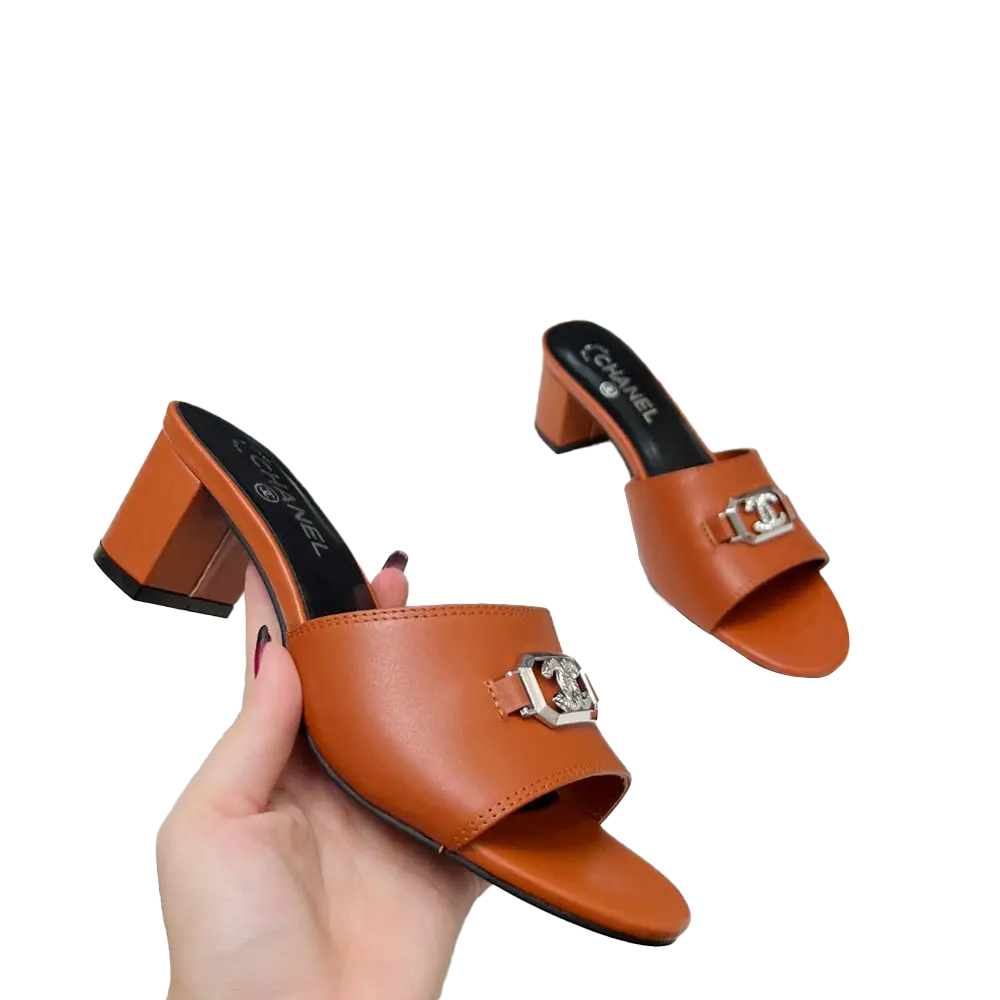 Chanel Double C Buckle Block Heel Sandals - KAIROO