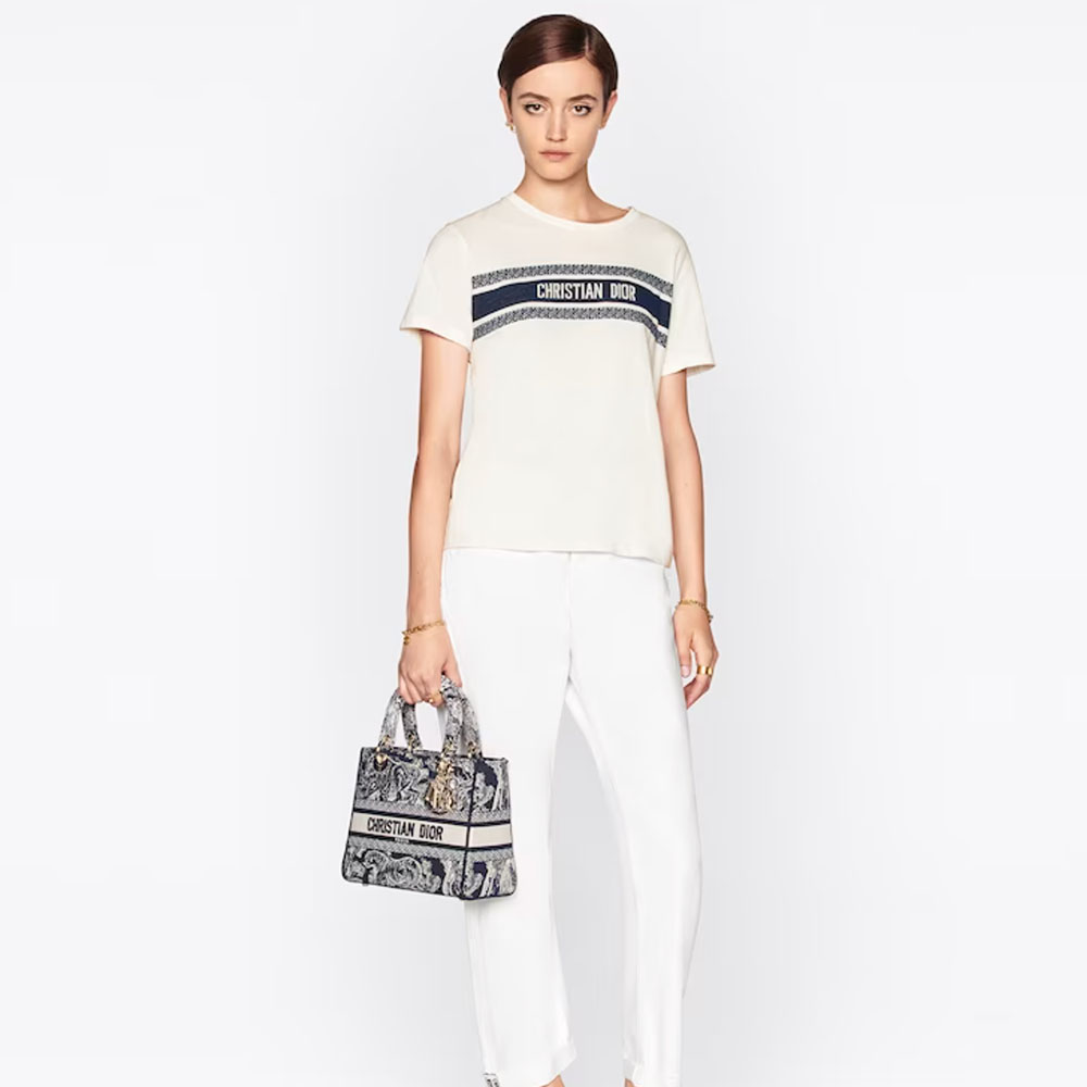 Dior Medium Lady D-Lite  Jungle Totem Embroidered Canvas Lady Bag/Collection - KAIROO