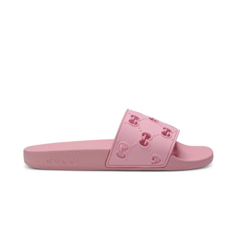 GUCCI Raised GG Embossed Logo Embossed Rubber Pool Slide Sandal - KAIROO