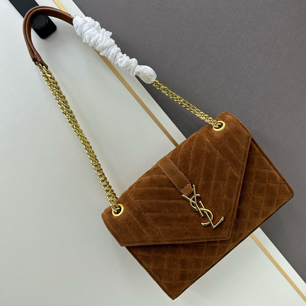 Saint Laurent YSL Suede Envelope Bag - KAIROO