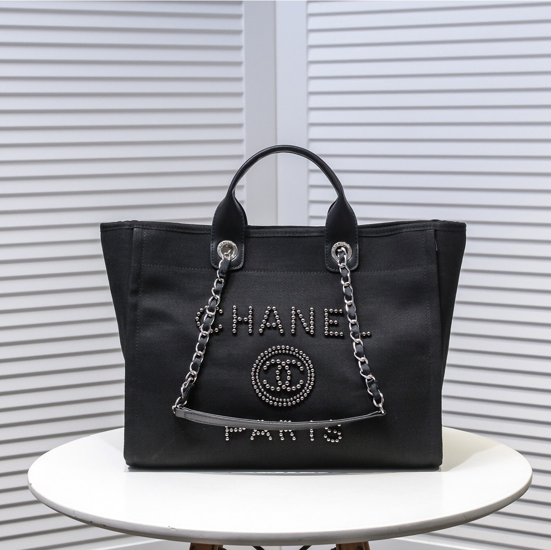 Chanel Vintage Style Canvas Large Tote - KAIROO