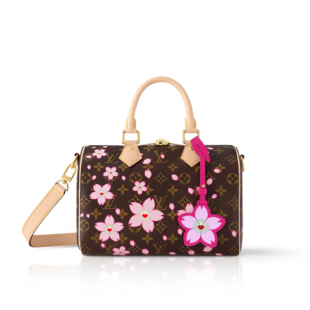 Louis Vuitton × Takashi Murakami Cherry Blossom Speedy Bandoulière 25 Handbag （10A Mirror Version） - KAIROO