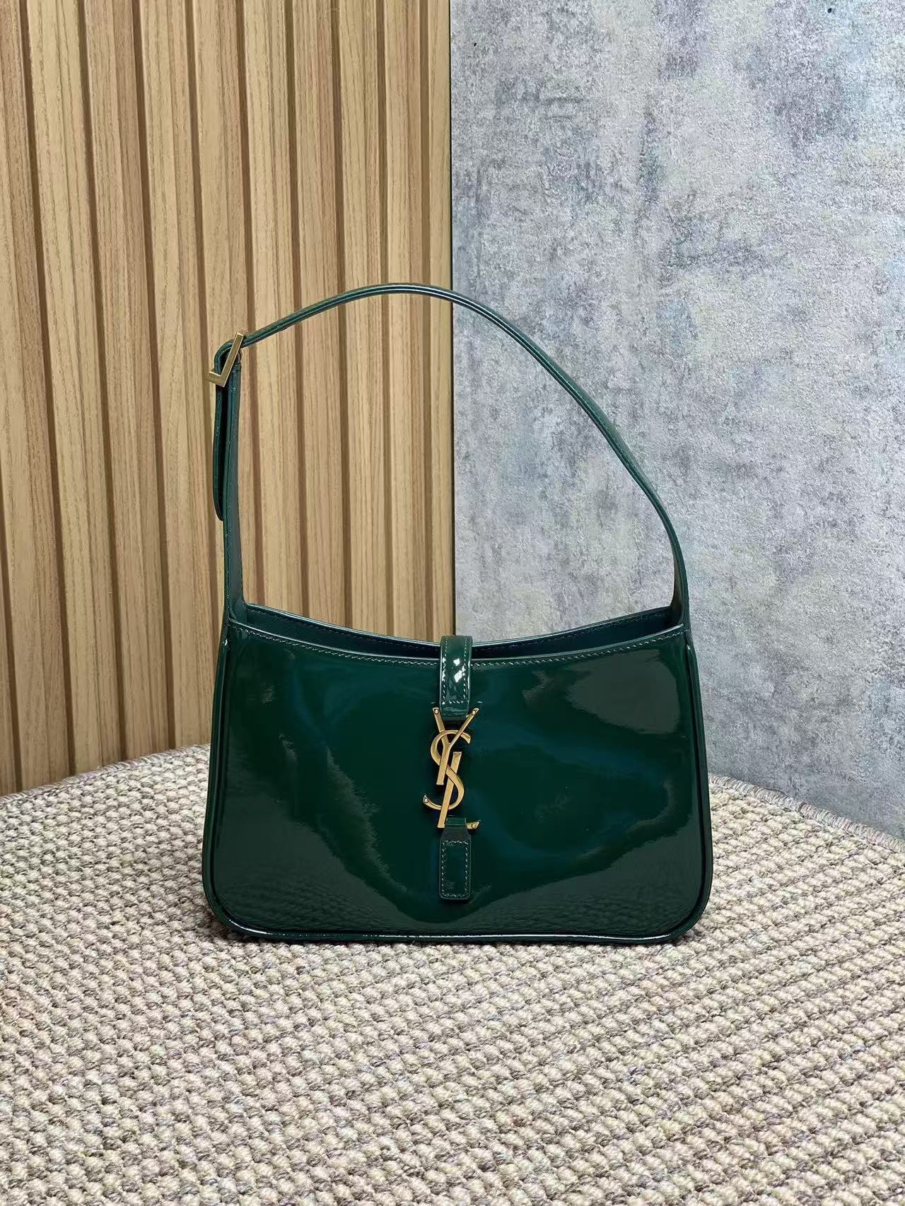 Saint Laurent Le 5 à 7 Patent Green( 10A Mirror Version ) - KAIROO
