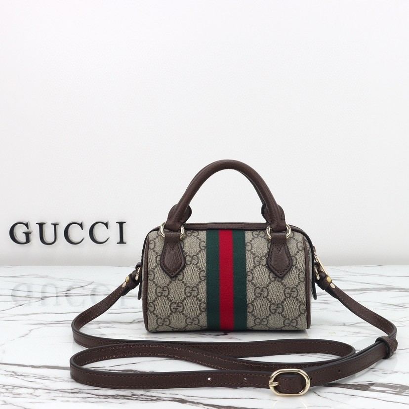 GUCCI Ophidia Series GG Canvas with Web Stripe Mini Boston Bag - KAIROO