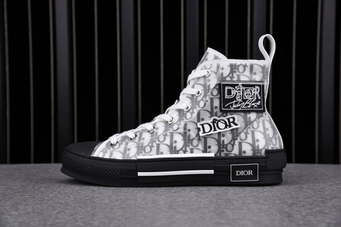 Dior x Judy Blame Iconic Monogram Punk Patch Pin High-Tops Sneaker - KAIROO