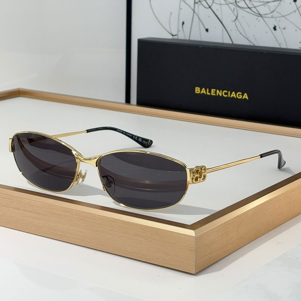 Balenciaga Dynasty Oval Metal sunglasses Top quality - KAIROO