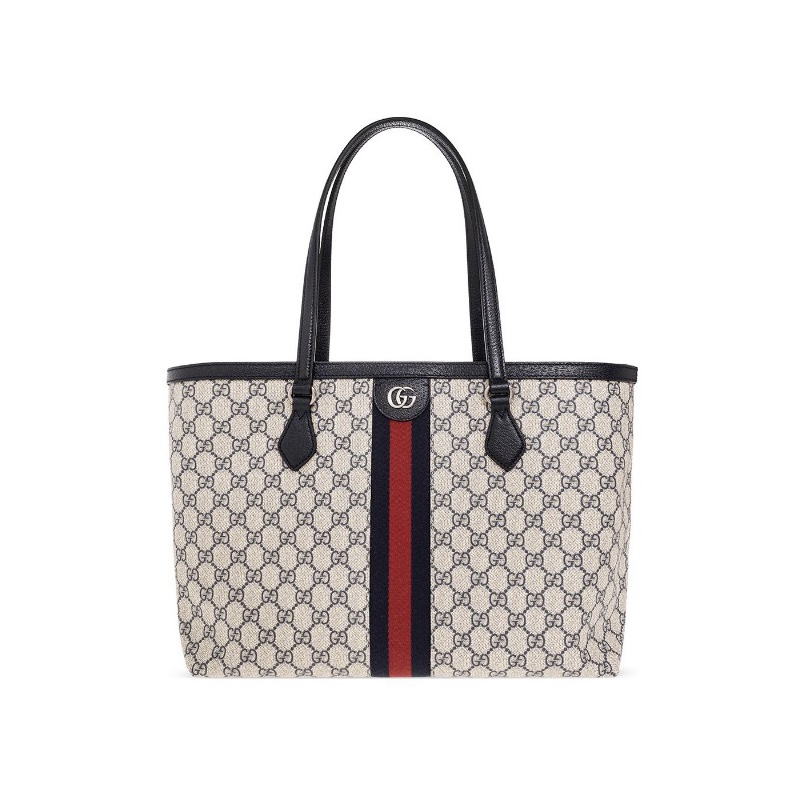 GUCCI Ophidia GG Shoulder Leather Trim Tote Bag - KAIROO