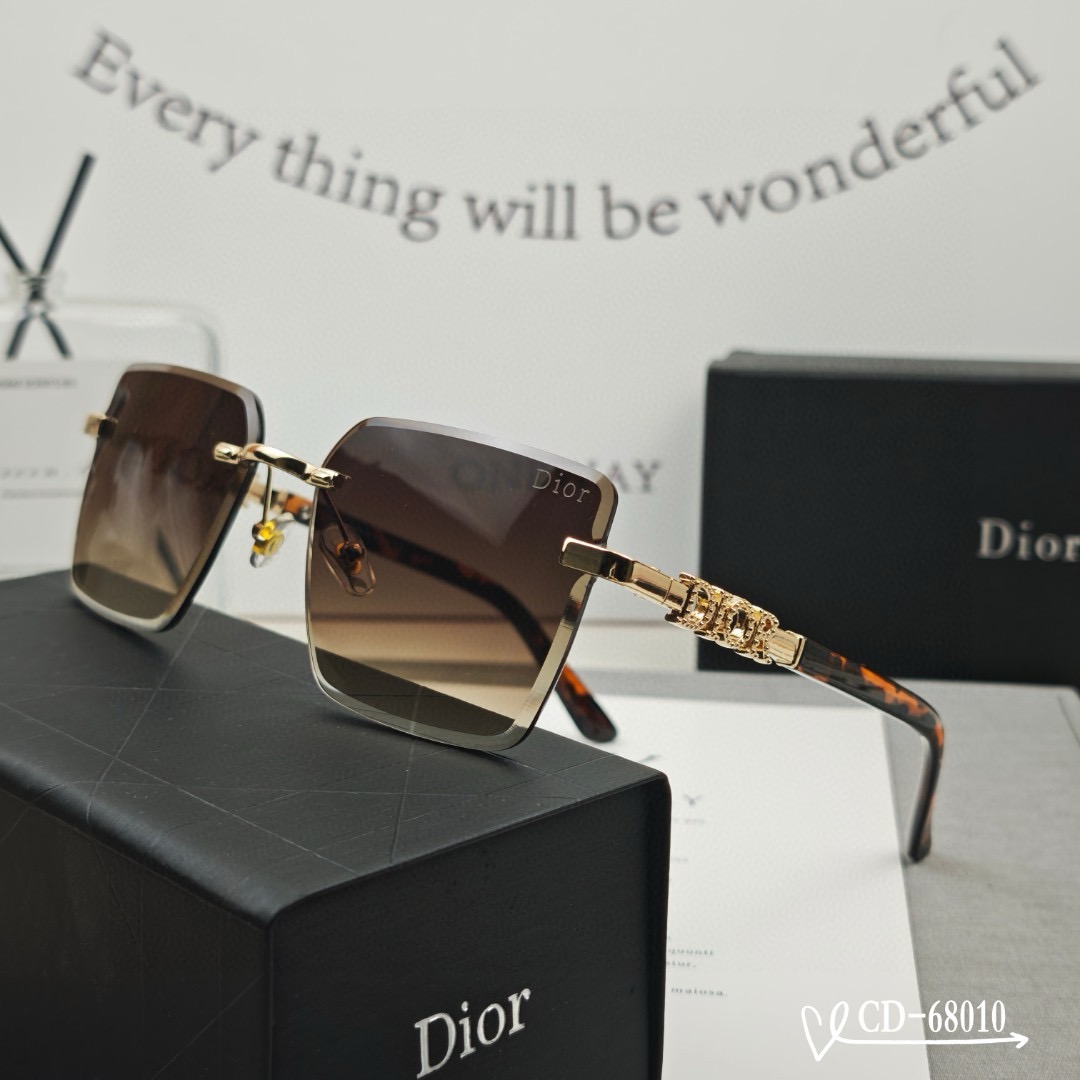 Dior Openwork D.I.O.R. Signature Polarized Rimless Sunglasses - KAIROO