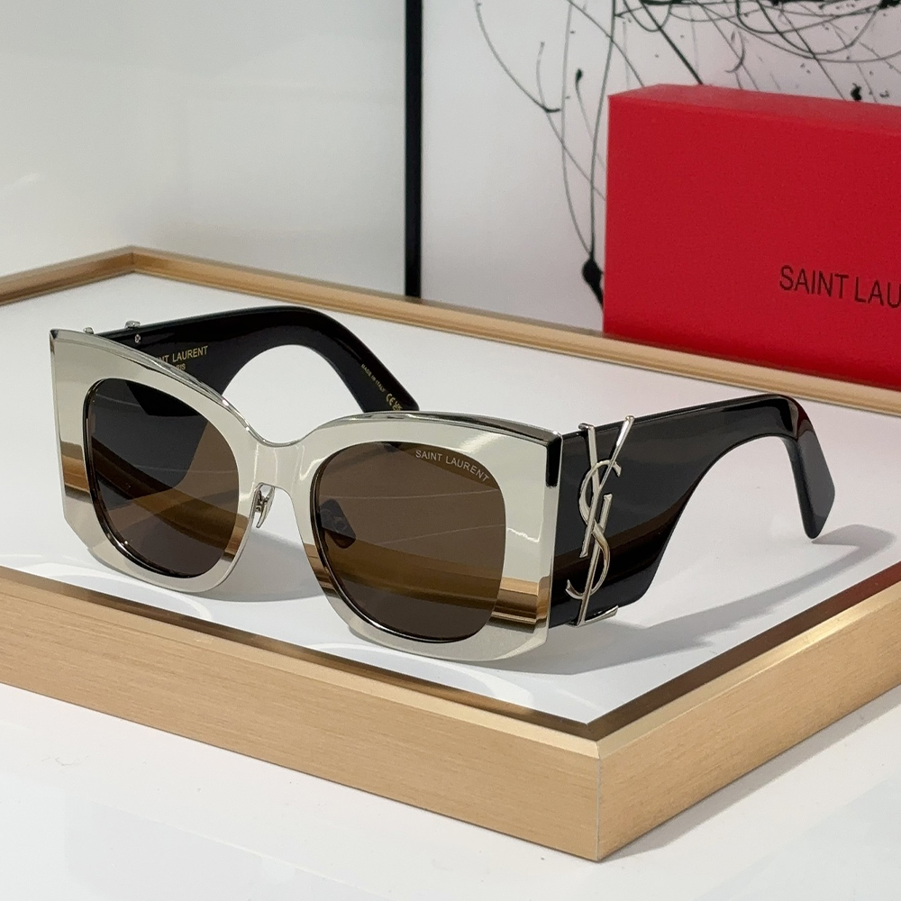 Saint Laurent Large YSL Logo Sunglasses Top Quality - KAIROO