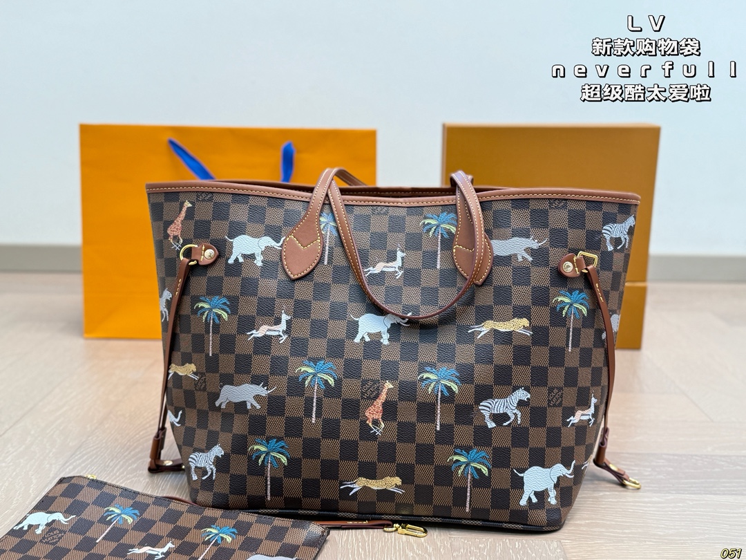 Louis Vuitton LV  Neverfull MM Coated Canvas Tote - KAIROO
