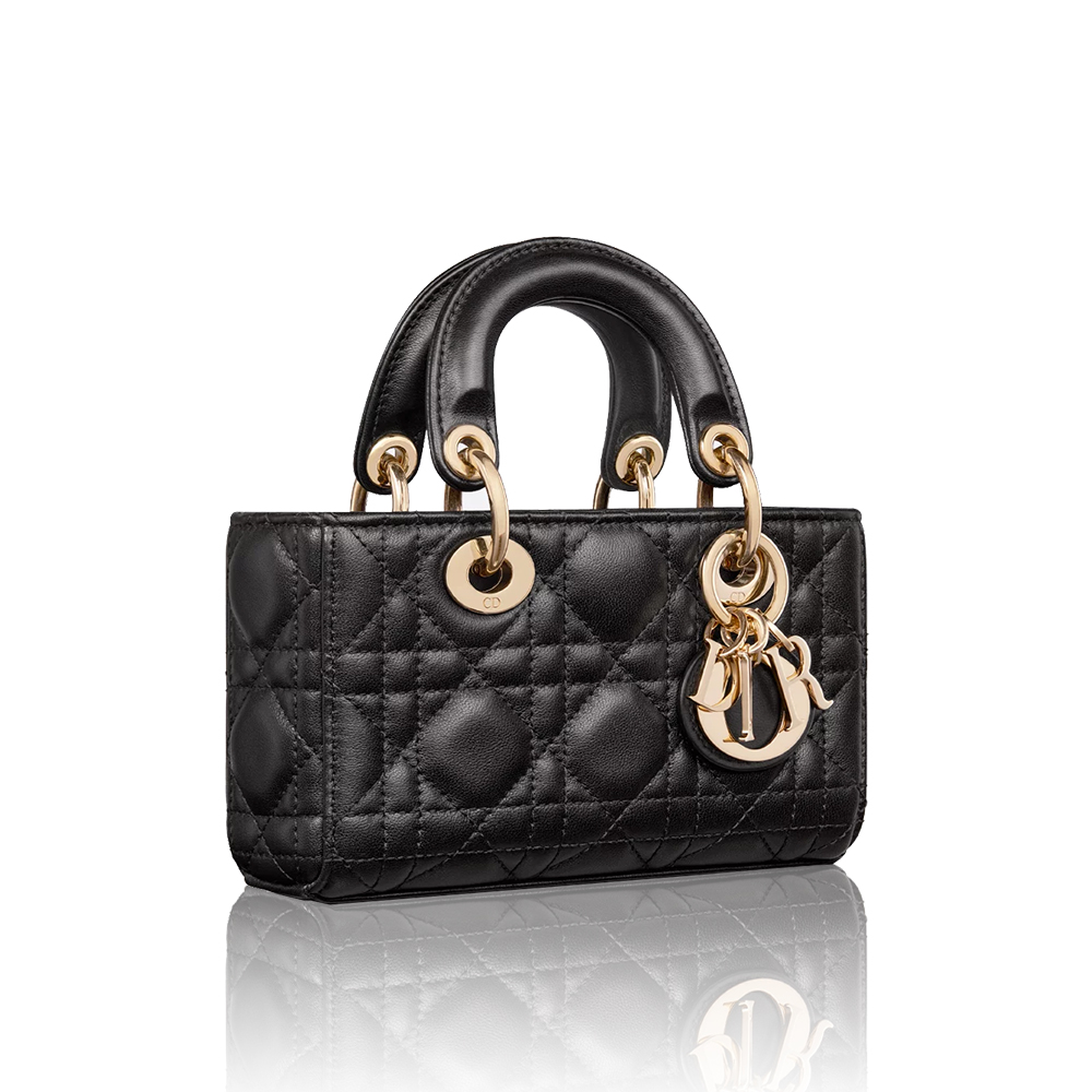 Dior Mini Lady D-Joy Lambskin Quilted Micro Handle Horizontal Lady Bag /Top Version - KAIROO