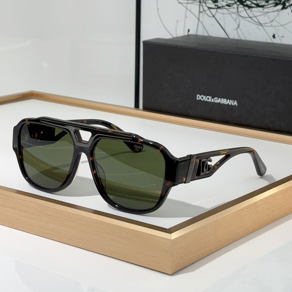 DOLCE & GABBAN DG Mirror Leg Hollowed Out Logo Sunglasses Top quality - KAIROO