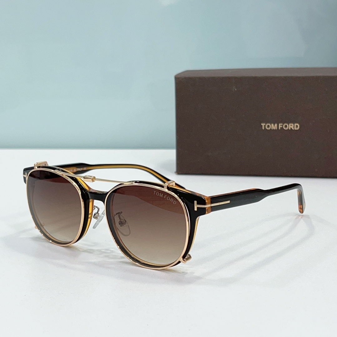 Tom Ford Round Metal Frame Sunglasses Top Quality - KAIROO