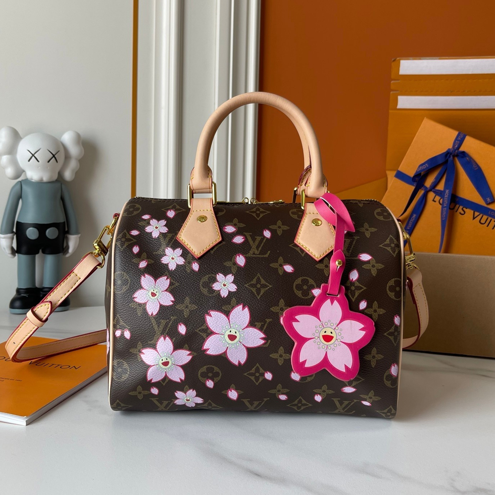 Louis Vuitton × Takashi Murakami Cherry Blossom Speedy Bandoulière 25 Handbag - KAIROO