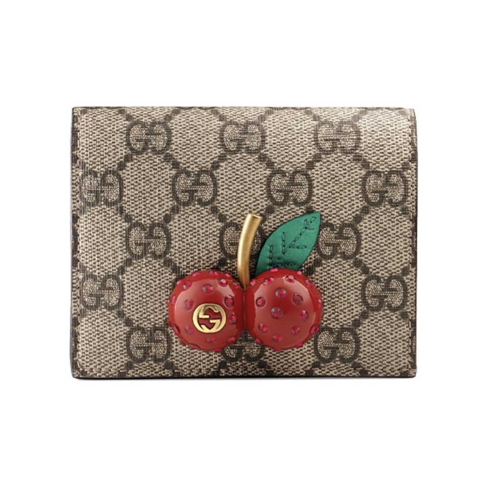 GUCCI Cherry Monogram Wallet &  Chain Embellished Mini Bag (WOC) - KAIROO