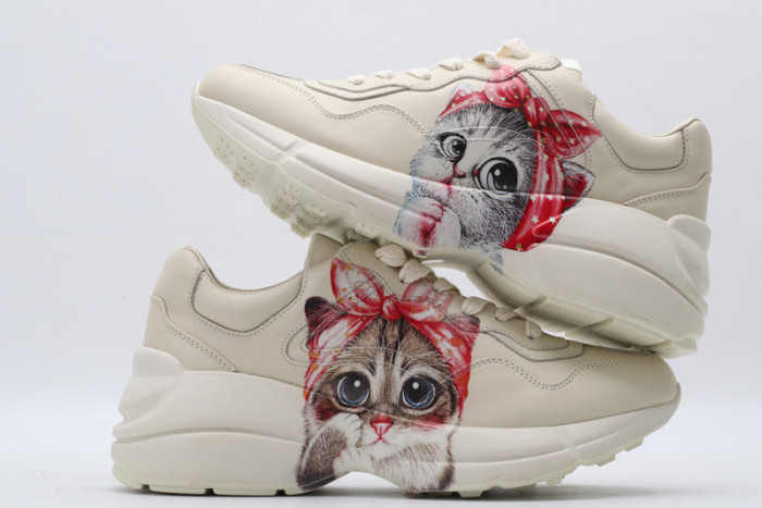 Gucci Rhyton Cartoon Print Vintage Platform Chunky Sneakers/ Cat 02 - KAIROO