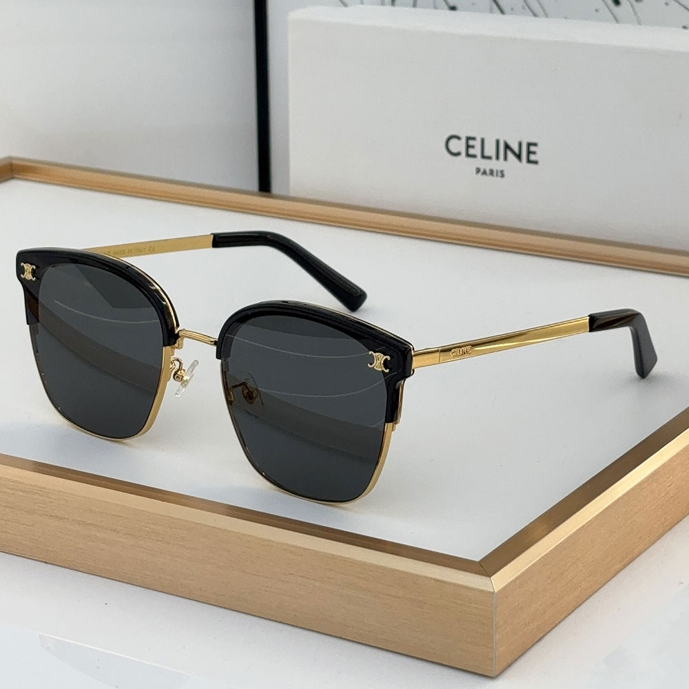 Celine Square Metal Front Frame Sunglasses with Triomphe Logo Top quality - KAIROO