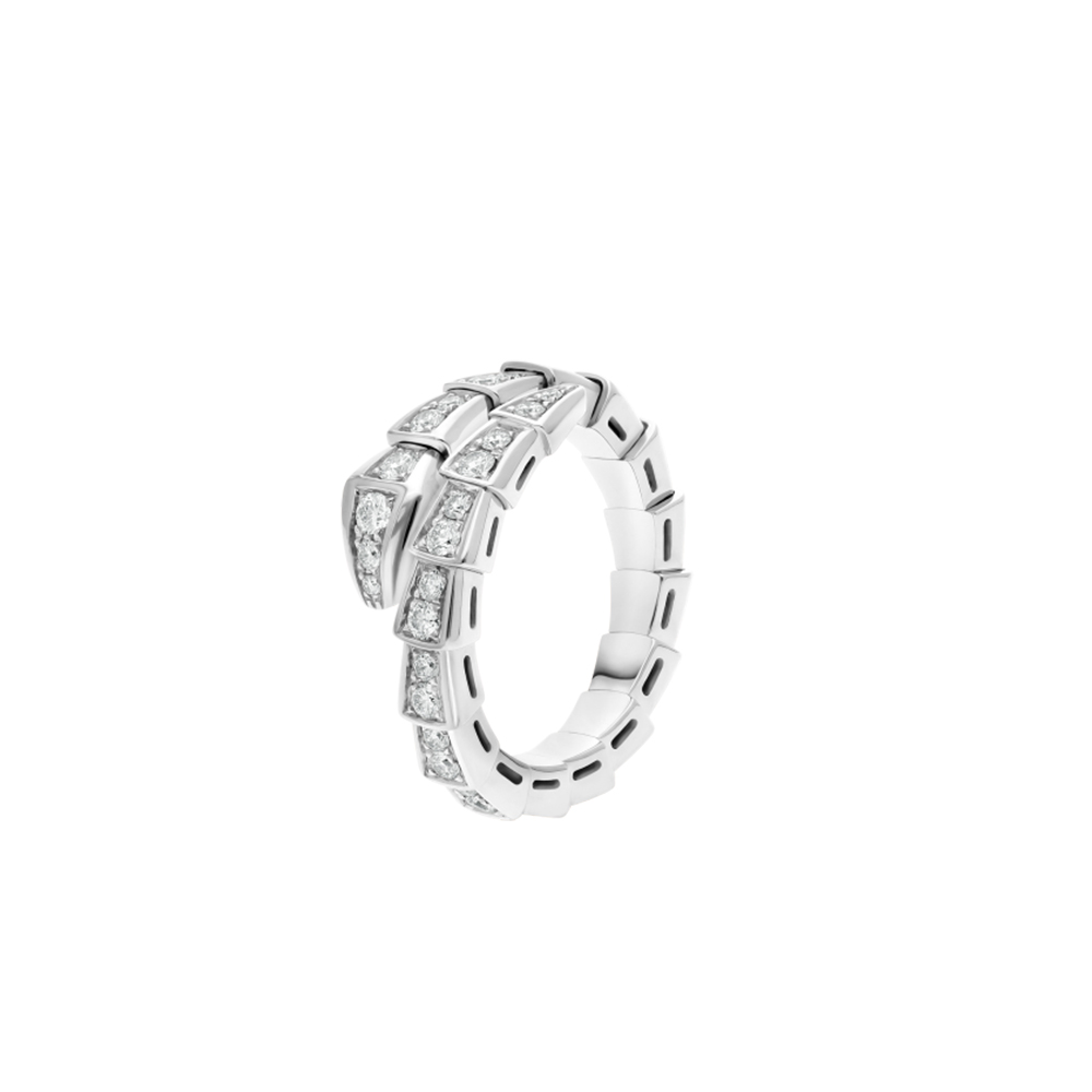 Bvlgari Serpenti Viper Double Coil Diamond Ring - KAIROO