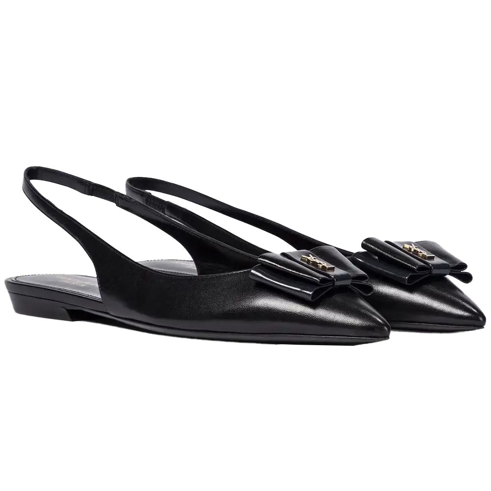 aint Laurent Anais Slingback Pumps In Patent Leather - KAIROO