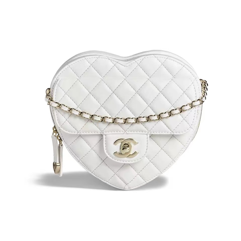 Chanel Heart Clutch with Chain / Chanel CC Heart Bag - KAIROO