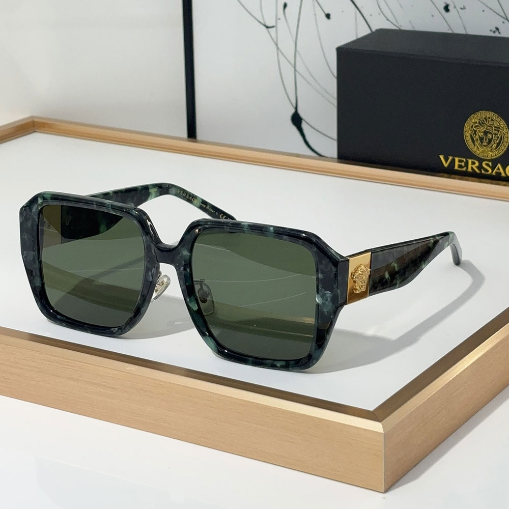 Versace  Simple Square Sunglasses Go With Everything Sunglasses Top Quality - KAIROO