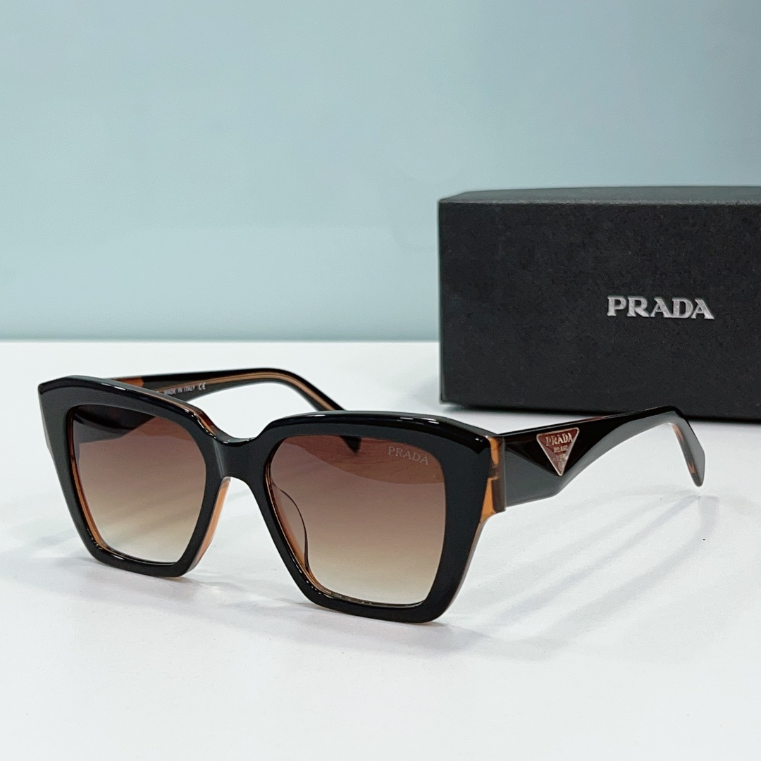 Prada Triangle Logo Gradient Irregular Frame Sunglasses Top quality - KAIROO