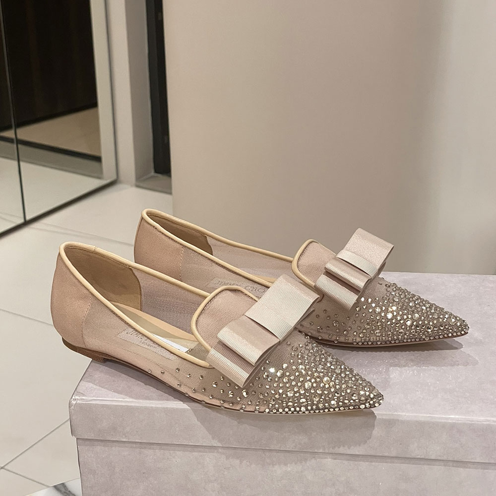 Jimmy Choo Gala Crystal Flats - KAIROO