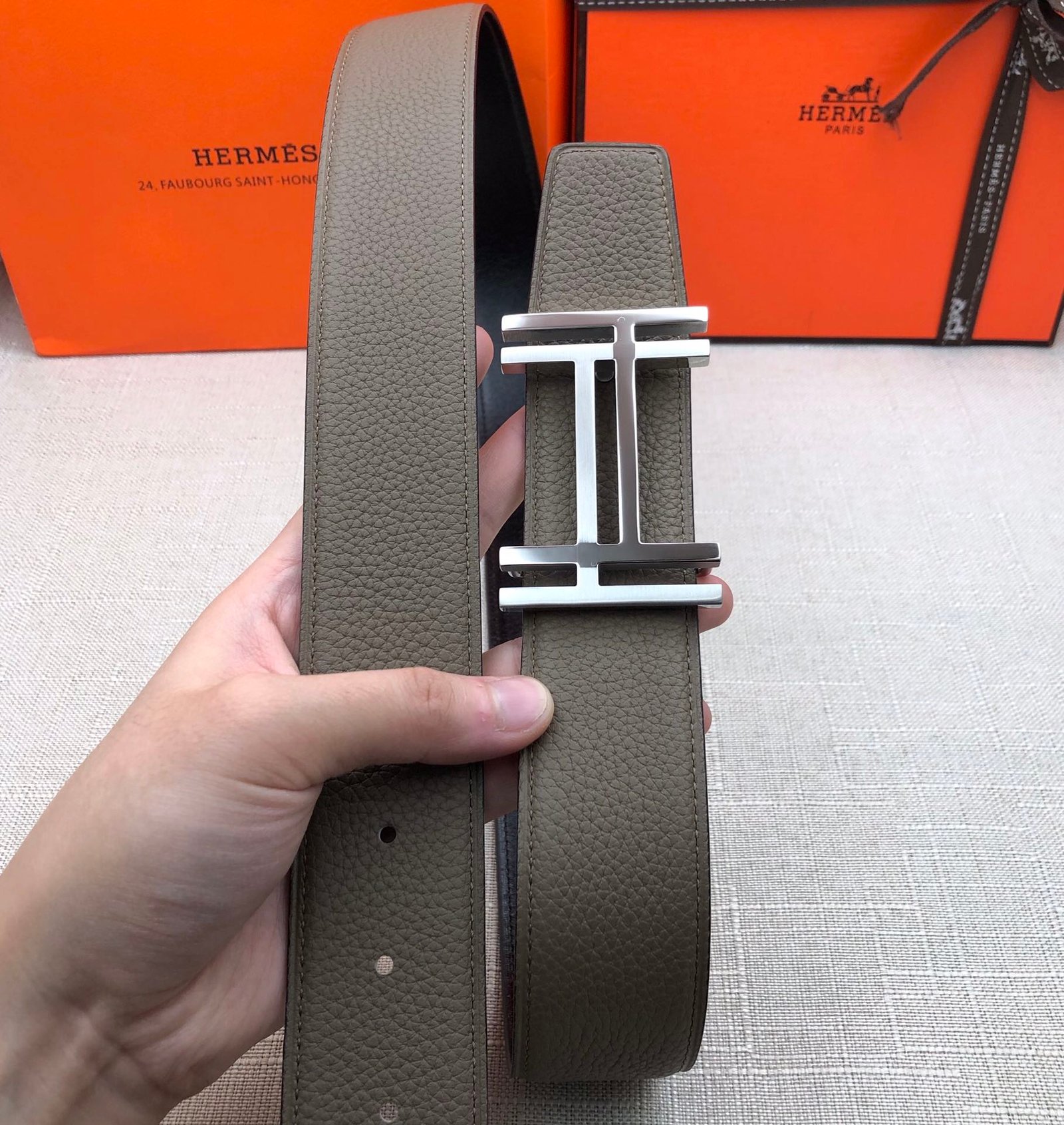 Hermès 38mm Reversible H Belt - KAIROO