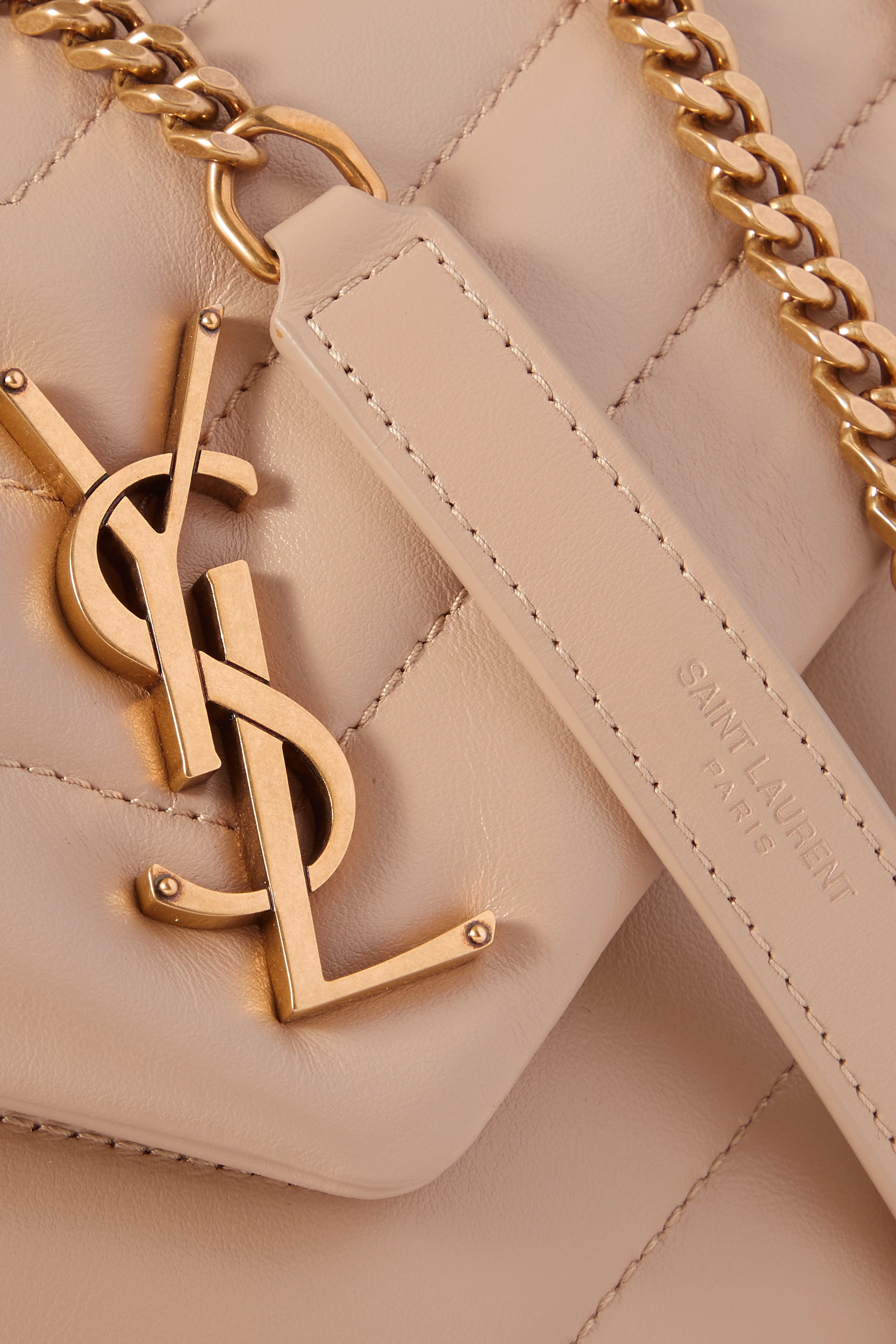 Saint Laurent Loulou small quilted leather shoulder bag beige - KAIROO
